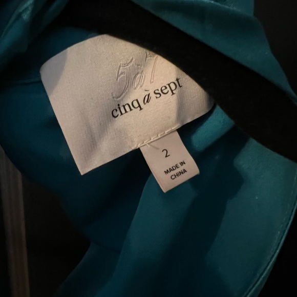 Cinq a Sept - Denis Knotted Silk Blue Dress - Picture 7 of 8